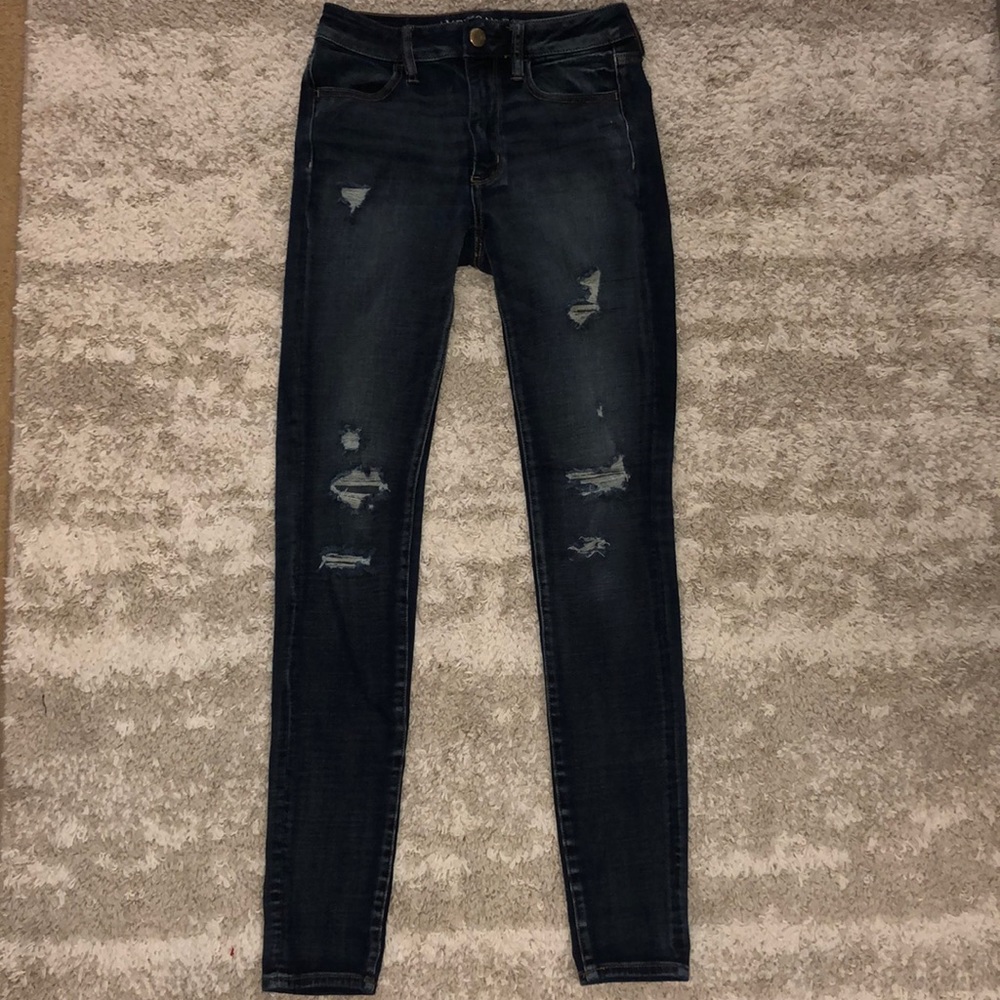 Tall Long distressed skinny jeans